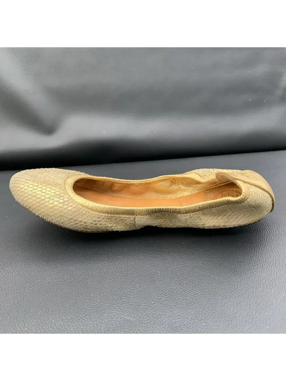 Tory Burch Gold Ballet Flats Sz 8 Womens